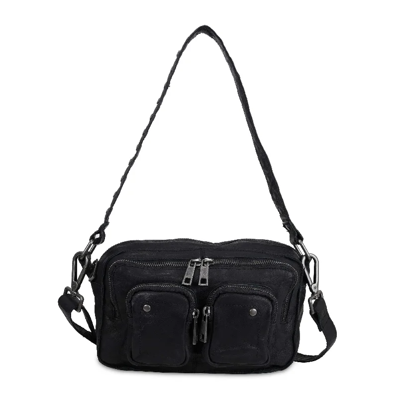 Comfortable Chic Ellie Washed Black w. Antique Silver Elegant Purses At Clearance Prices