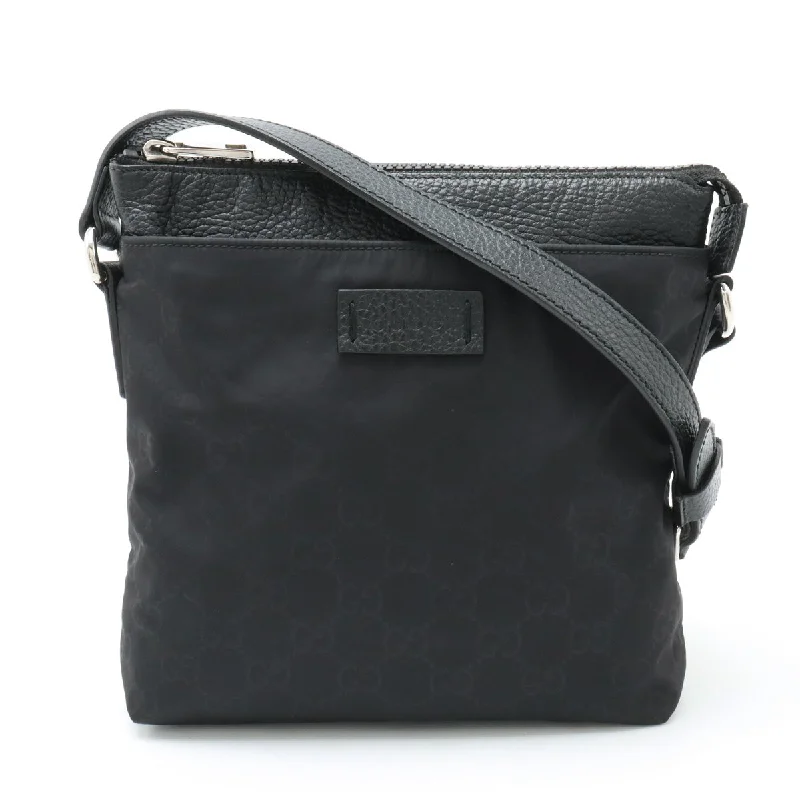 Anti-Theft And Budget-Friendly Bags Gucci Nylon Leather Shoulder Bag Black Trendy Purses With Limited-Time Offers Anti-Theft And Budget-Friendly Bags Gucci Nylon Leather Shoulder Bag Black Trendy Purses With Limited-Time Offers
