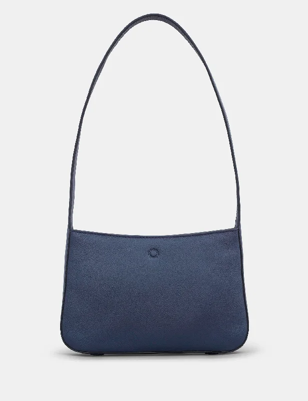 Active Lifestyles Aspen Navy Leather Shoulder Bag Luxury Totes, Affordable Prices