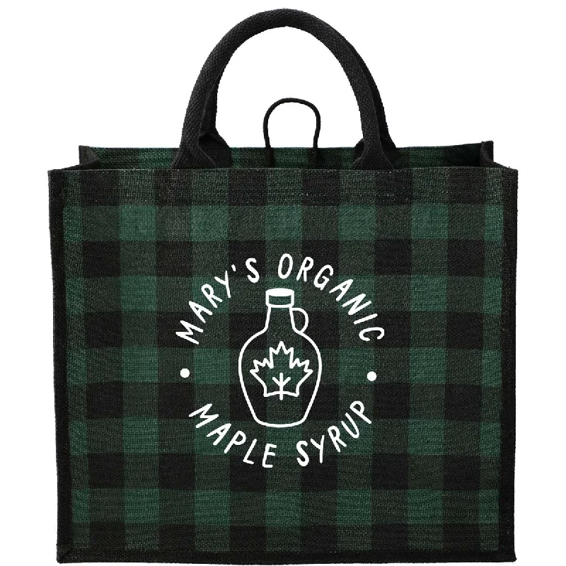 Lightweight Bags With Clearance Prices Bullet Green Buffalo Plaid Printed Jute Tote Limited-Stock Handbag Sale For A Stylish Look Lightweight Bags With Clearance Prices Bullet Green Buffalo Plaid Printed Jute Tote Limited-Stock Handbag Sale For A Stylish Look