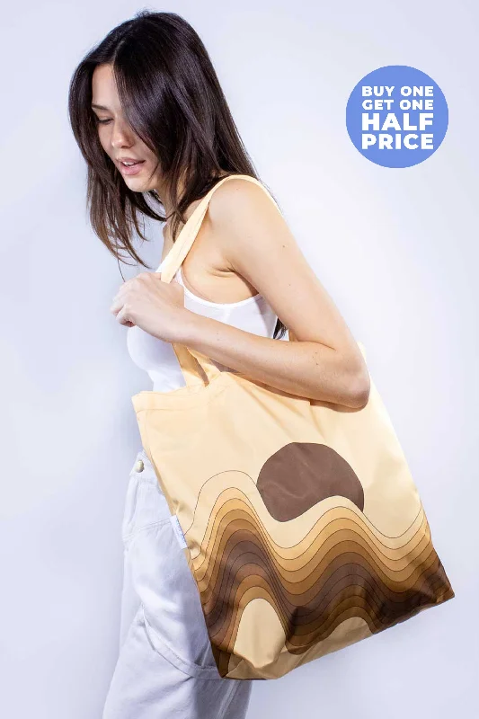 Bags For Urban And Trendy Looks Caramel Waves | Recycled Tote Luxury Totes, Affordable Prices Bags For Urban And Trendy Looks Caramel Waves | Recycled Tote Luxury Totes, Affordable Prices