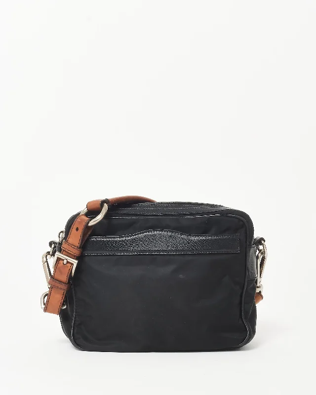 Genuine Bags On Clearance Sale Prada Vintage Black Nylon & Brown Leather Strap Shoulder Bag Everyday Handbags At Wallet-Friendly Rates Genuine Bags On Clearance Sale Prada Vintage Black Nylon & Brown Leather Strap Shoulder Bag Everyday Handbags At Wallet-Friendly Rates