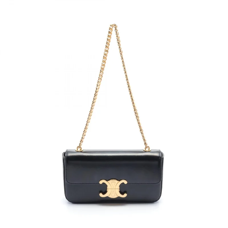 Street Style Discounts Celine Triomphe Leather Shoulder Bag Black Flash Sale On Designer Bags Street Style Discounts Celine Triomphe Leather Shoulder Bag Black Flash Sale On Designer Bags