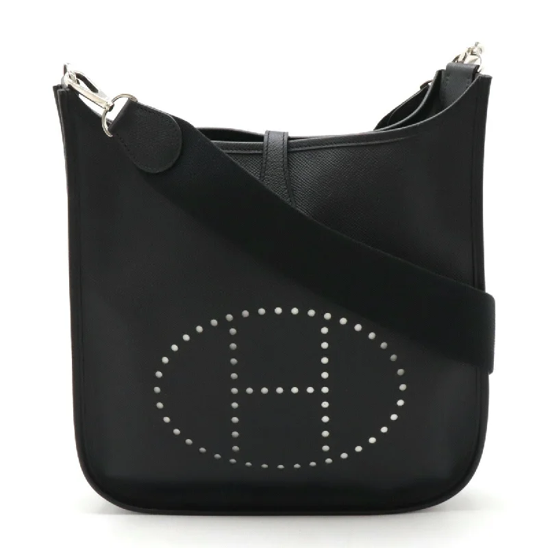 Seasonal Sale Hermes Evelyne II PM Black Leather Shoulder Bag Big Savings On Totes, Crossbody Bags, And More