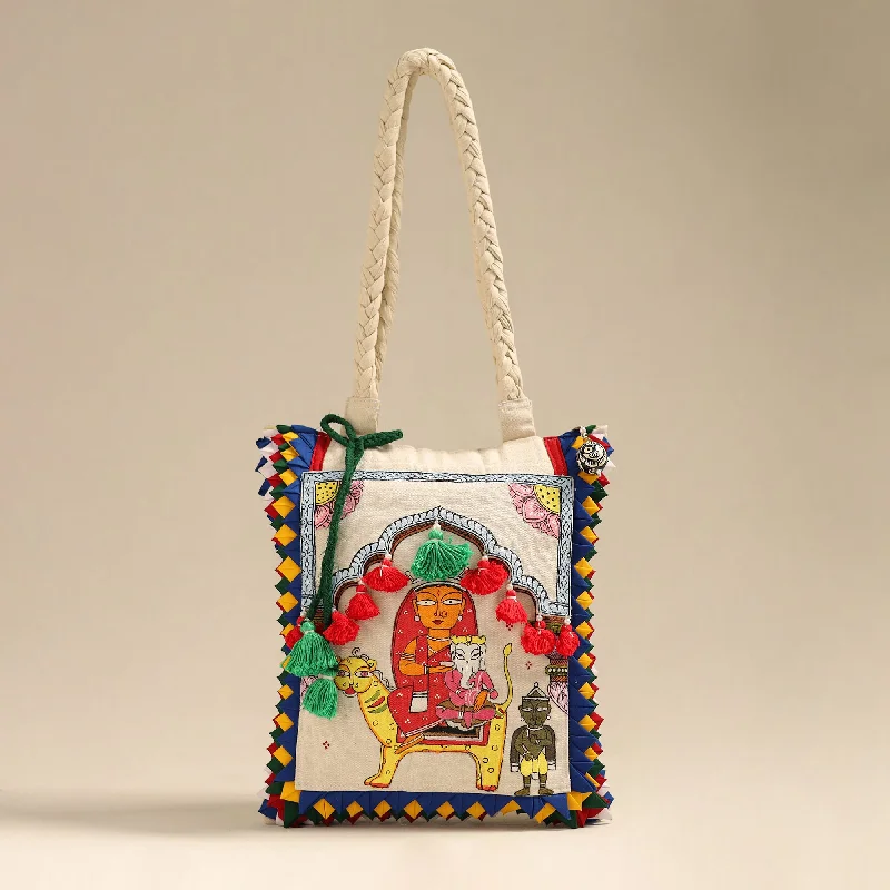 Inspired By You, Designed For You Multicolor - Applique with Pattachitra Handpainted Shoulder Bag from Odisha 21 Stylish Totes With Special Discounts Inspired By You, Designed For You Multicolor - Applique with Pattachitra Handpainted Shoulder Bag from Odisha 21 Stylish Totes With Special Discounts