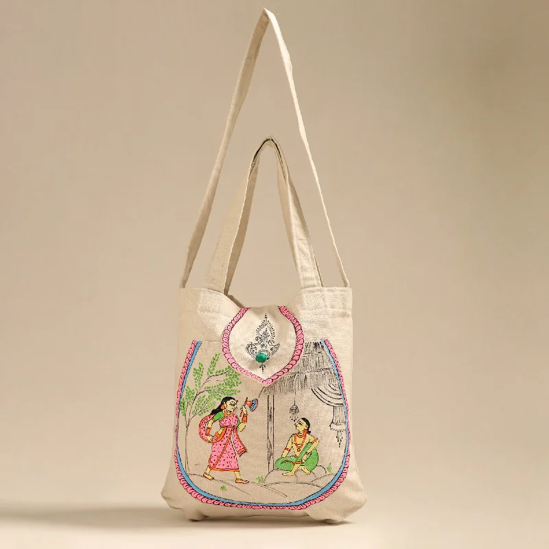 Contemporary Casual Deals Beige - Pattachitra Handpainted Shoulder Bag from Odisha 28 Designer-Inspired Bags, Best Prices Contemporary Casual Deals Beige - Pattachitra Handpainted Shoulder Bag from Odisha 28 Designer-Inspired Bags, Best Prices