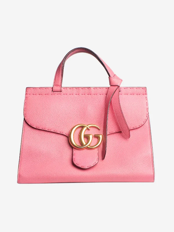 Discover Now Pink Marmont GG leather shoulder bag Unmissable Deals On Trendy Handbags Discover Now Pink Marmont GG leather shoulder bag Unmissable Deals On Trendy Handbags