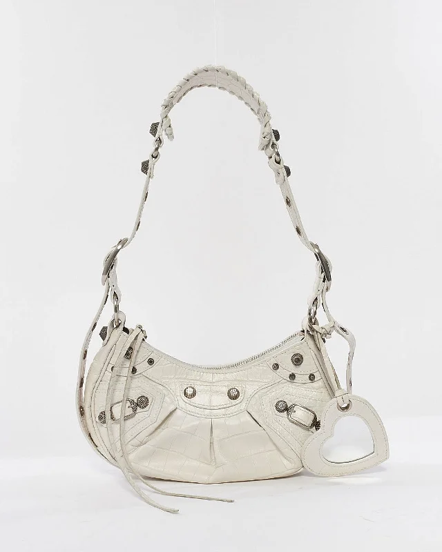 Final Sale Balenciaga White Arena Lambskin Leather Le Cagole XS Shoulder Bag Premium Handbags At Unbeatable Markdowns Final Sale Balenciaga White Arena Lambskin Leather Le Cagole XS Shoulder Bag Premium Handbags At Unbeatable Markdowns