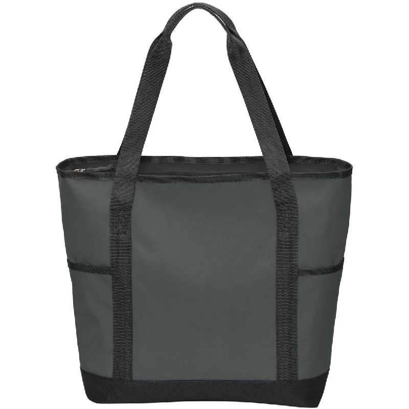 Trendy Looks On Sale Port Authority Dark Charcoal/Black On-The-Go Tote Fashion Bags With Huge Discounts Trendy Looks On Sale Port Authority Dark Charcoal/Black On-The-Go Tote Fashion Bags With Huge Discounts