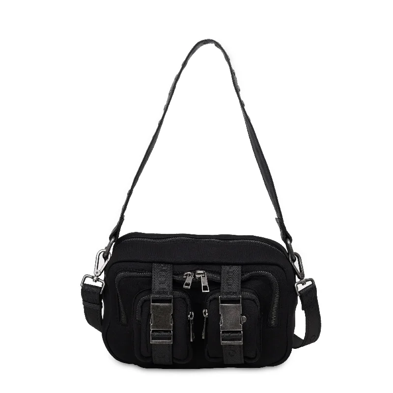 Sophisticated Fashion Ellie Buckle Scuba Black w. Antique Silver Upgrade Your Look With Fashionable Bags Sophisticated Fashion Ellie Buckle Scuba Black w. Antique Silver Upgrade Your Look With Fashionable Bags