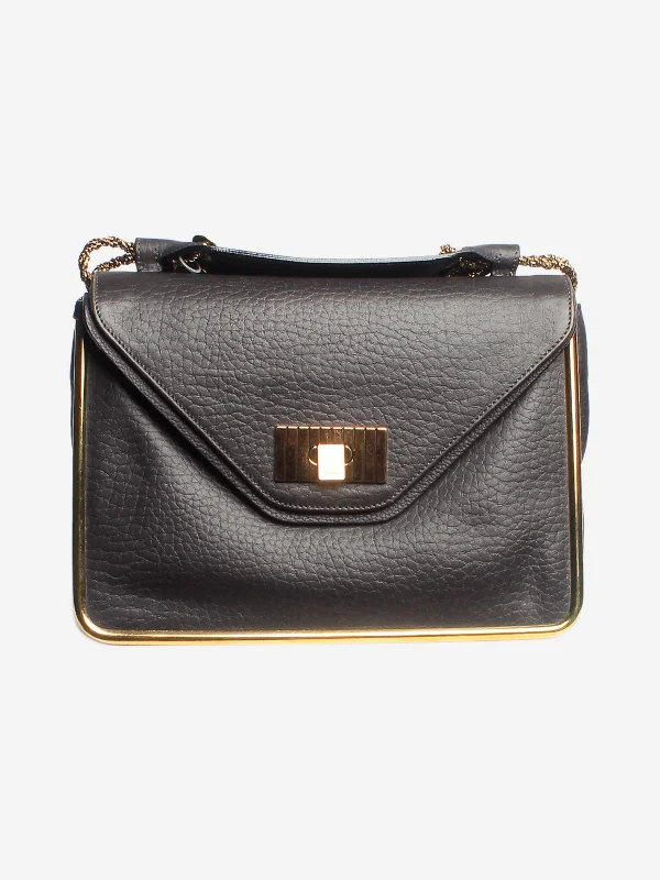 Boutique Styles Grey Sally flap shoulder bag Classic Bags, Exclusive Deals