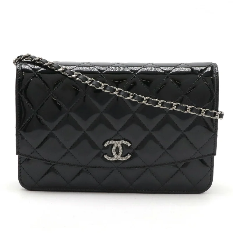Flash Sale, Don't Miss Chanel Brilliant Matelasse Chain Wallet Black Classic And Modern Handbags Now More Affordable