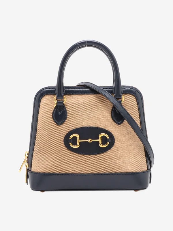 Affordable Bags Dark blue Horsebit canvas & leather 2-Way bag Trendy Purses, Limited Offer Affordable Bags Dark blue Horsebit canvas & leather 2-Way bag Trendy Purses, Limited Offer