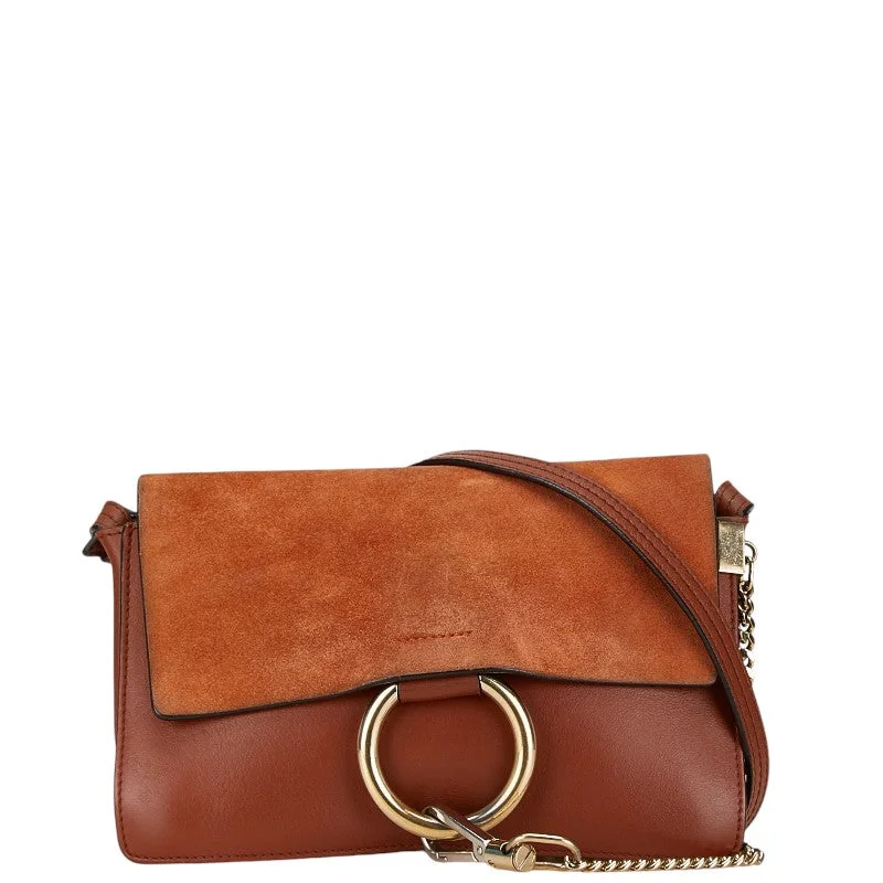 Best Sellers Chloe Leather Suede Shoulder Bag Brown Trendy Purses At Exclusive Promotional Rates