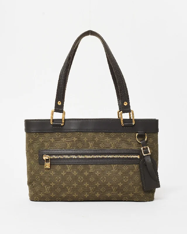 Additional Time-Limited Offers Louis Vuitton Vintage Green Monogram Canvas Mini Lin Sac Lucille PM Fashionable Crossbody Bags At Special Offers