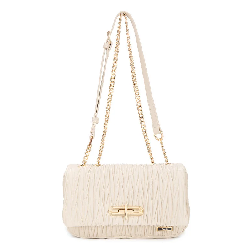 Sale Event, Prices Rock En-ji Kiwo Shoulderbag - Cream Iconic Fashion Bags At Unbeatable Savings