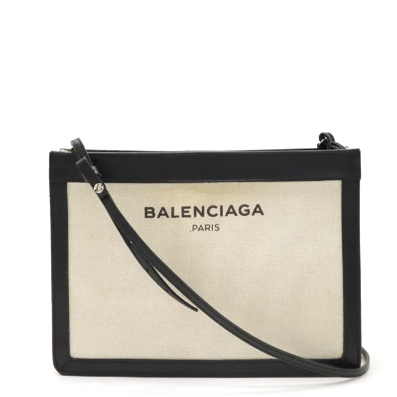 Trendy Bags For Sales Balenciaga Navy Logo Canvas Leather Shoulder Bag Upgrade Your Look With Our Exclusive Bag Deals Trendy Bags For Sales Balenciaga Navy Logo Canvas Leather Shoulder Bag Upgrade Your Look With Our Exclusive Bag Deals