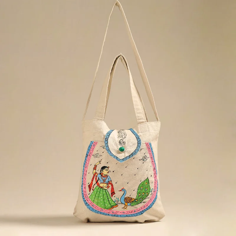 Classy Style Discounts Beige - Pattachitra Handpainted Shoulder Bag from Odisha 30 Timeless Handbags, Flash Sale Classy Style Discounts Beige - Pattachitra Handpainted Shoulder Bag from Odisha 30 Timeless Handbags, Flash Sale