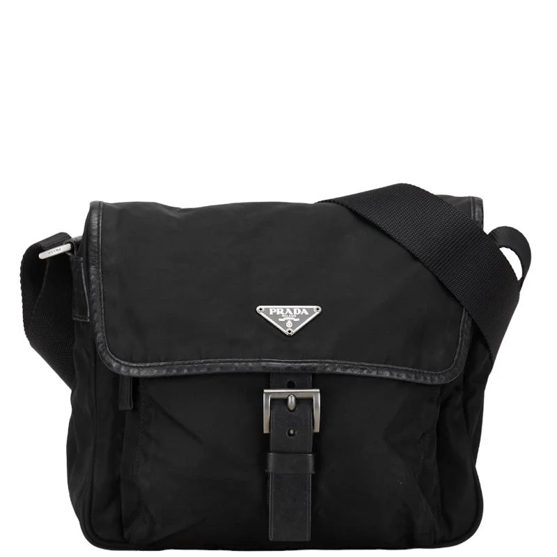 Imeless Style Prada Nylon Leather Triangle Logo Shoulder Bag High-End Bags, Low-End Prices