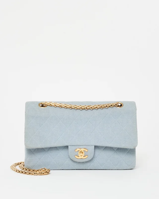 Party Bags For New Year's Eve And Special Occasions Chanel Light Blue Denim Small Double Flap Bag GHW & Reissue Chain Fashion-Forward Bags At Exclusive Promotional Prices Party Bags For New Year's Eve And Special Occasions Chanel Light Blue Denim Small Double Flap Bag GHW & Reissue Chain Fashion-Forward Bags At Exclusive Promotional Prices