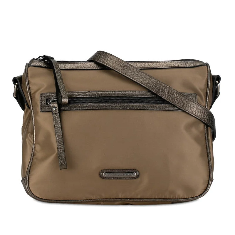 Discounted Designer Bags For Clearance Events Burberry Nylon Leather Shoulder Bag Khaki Brown Iconic Handbags At Budget-Friendly Prices