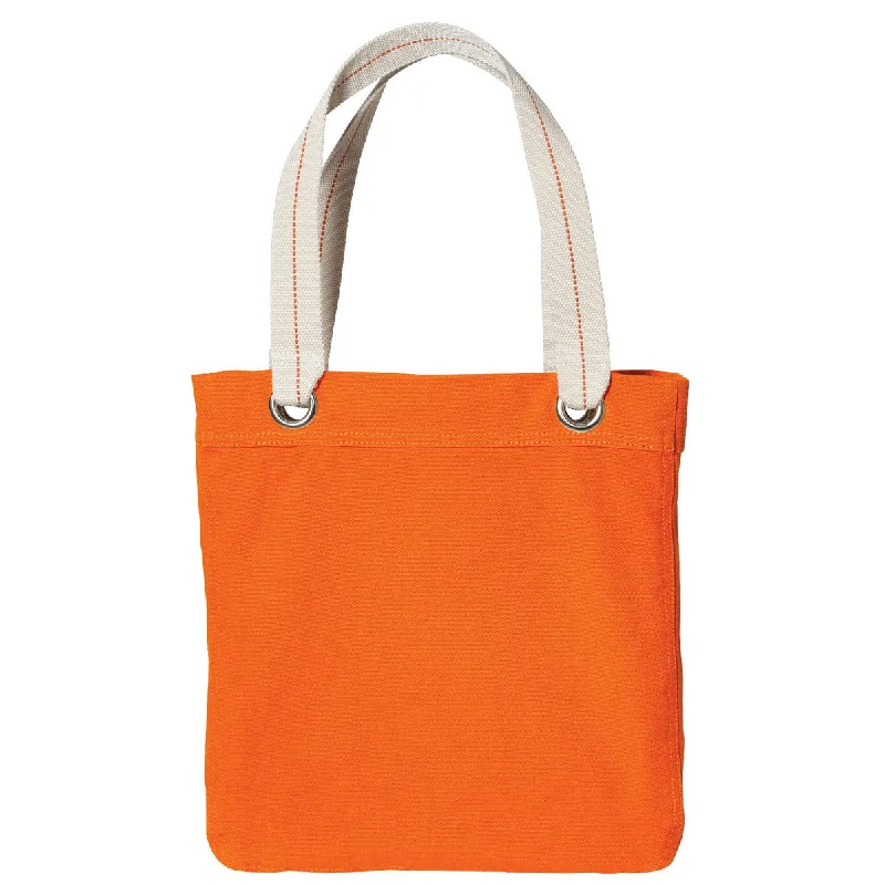 Limited-Time Offer Port Authority Bright Orange/ Chocolate Allie Tote Stylish And Functional Bags Now At Reduced Rates Limited-Time Offer Port Authority Bright Orange/ Chocolate Allie Tote Stylish And Functional Bags Now At Reduced Rates