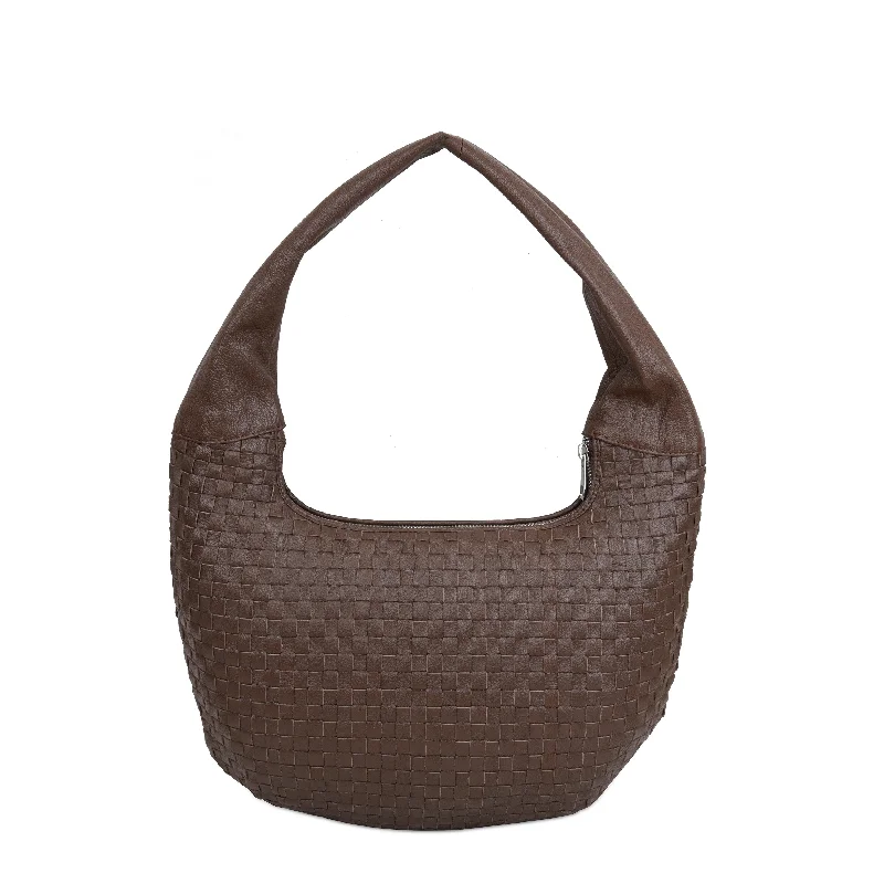 Flash Sale Starts Small Gabi Braided Mountain Dark Brown Modern Handbags With Stylish Discounts