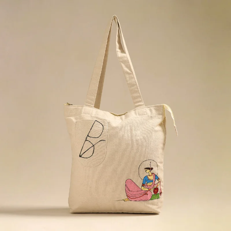 Explore What's New Beige - Handpainted Backpack Cum Tote Bag from Odisha 36 Unmissable Deals On Everyday Handbags