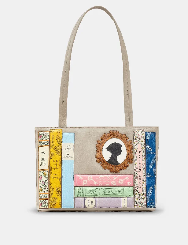 Hot Trends Jane Austen Bookworm Warm Grey Leather Shoulder Bag Elegant Bags, Limited Stock Hot Trends Jane Austen Bookworm Warm Grey Leather Shoulder Bag Elegant Bags, Limited Stock