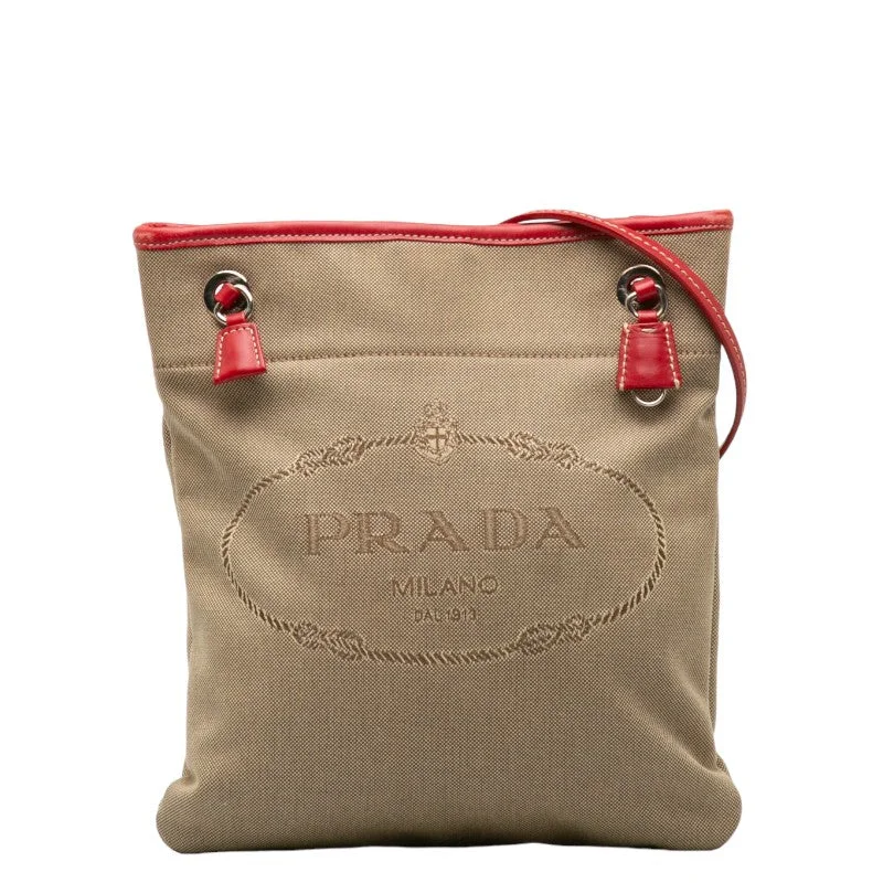 Luxury Bags With Premium Materials And Craftsmanship Prada Canvas Leather Logo Jacquard Shoulder Bag Everyday Elegance At Lower Prices Luxury Bags With Premium Materials And Craftsmanship Prada Canvas Leather Logo Jacquard Shoulder Bag Everyday Elegance At Lower Prices