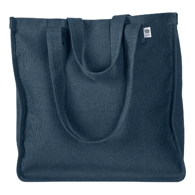 Bag Deals Econscious Navy 6.8 oz Hemp Market Tote Luxury Handbags, Budget-Friendly