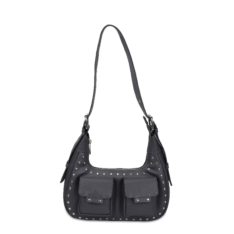Relaxed Style Sally Small Rivet Pure Dark Grey w. Silver Premium Quality Bags At Affordable Prices Relaxed Style Sally Small Rivet Pure Dark Grey w. Silver Premium Quality Bags At Affordable Prices