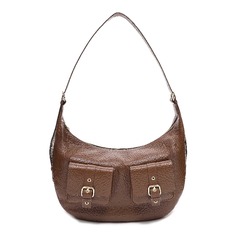 Edgy Fashion Deals Stella Pocket New Zealand Brown w. Gold Flash Sale On Handbags