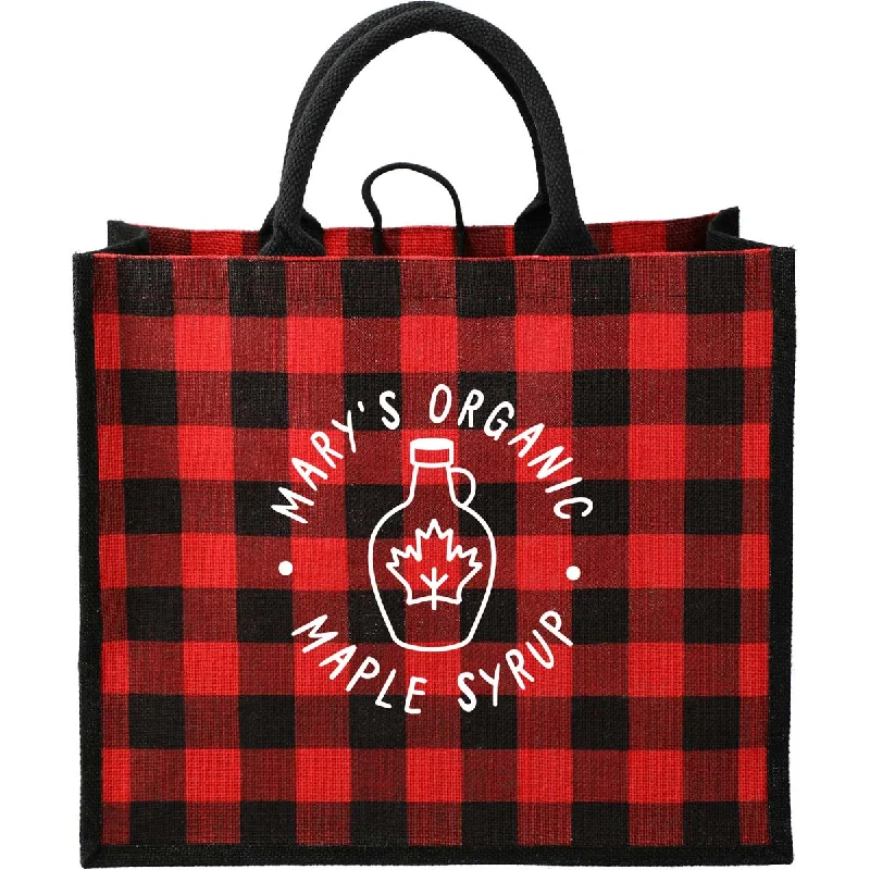 Trendy Bags For Teenage Girls Bullet Red Buffalo Plaid Printed Jute Tote Iconic Handbags At Budget-Friendly Prices Trendy Bags For Teenage Girls Bullet Red Buffalo Plaid Printed Jute Tote Iconic Handbags At Budget-Friendly Prices