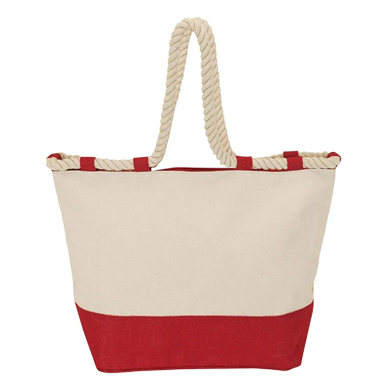 Trendy Bags Logomark Red Canvas and Jute Tote Stylish Handbags At Unbeatable Discounts Trendy Bags Logomark Red Canvas and Jute Tote Stylish Handbags At Unbeatable Discounts