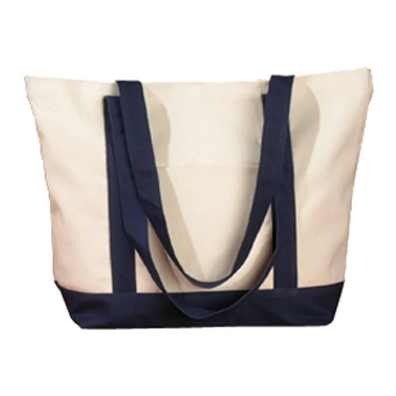 Bags For Personalized Gifts BAGedge Natural/Navy 12 oz Canvas Boat Tote Premium Handbags At Budget-Friendly Prices Bags For Personalized Gifts BAGedge Natural/Navy 12 oz Canvas Boat Tote Premium Handbags At Budget-Friendly Prices