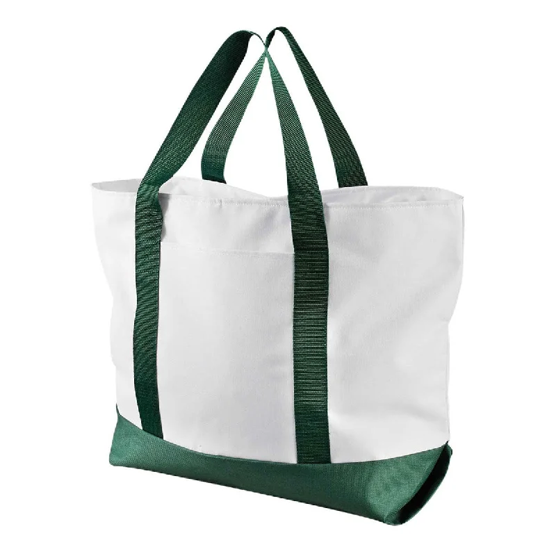 Luxe Style Discounts Liberty Bags White/Forest Bay View Giant Zippered Boat Tote Affordable Luxury – Exclusive Savings On Premium Bags Luxe Style Discounts Liberty Bags White/Forest Bay View Giant Zippered Boat Tote Affordable Luxury – Exclusive Savings On Premium Bags