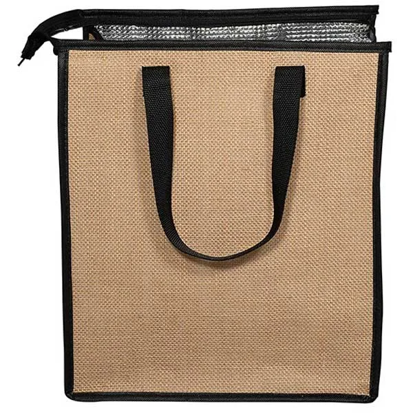 Hurry Before It's Gone Primeline Black Jute Cooler Tote Trendy Bags, Huge Savings
