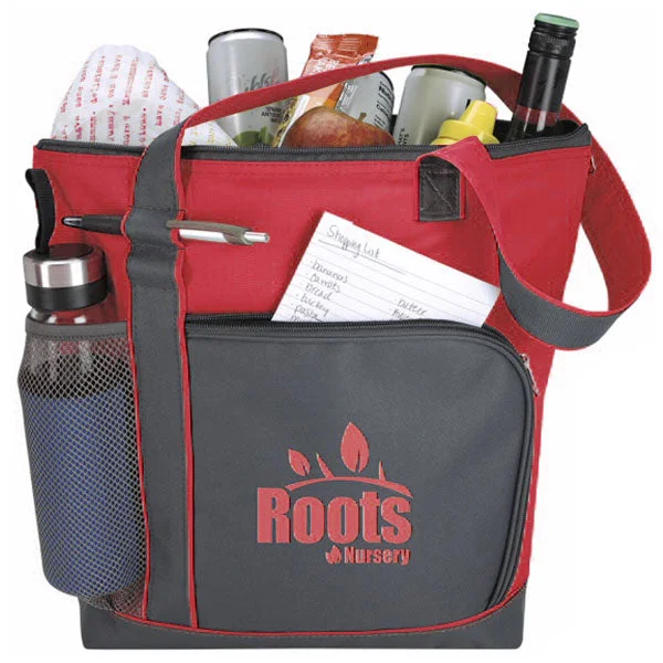 Massive Selection Sale Atchison Charcoal/Red Market Cooler Tote Elegant Bags, Limited Stock