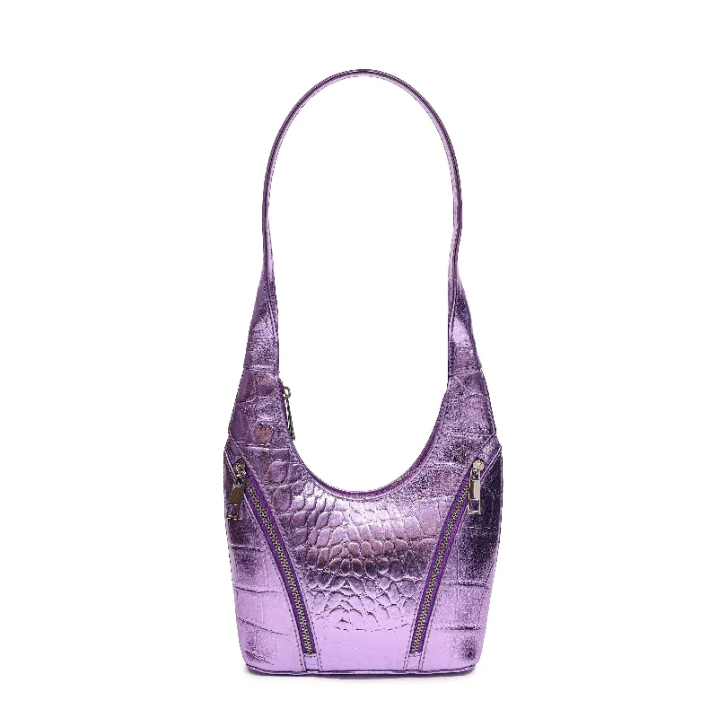 Flash Sale Fever Small Cosmo Texas Metallic Purple Designer Bags At Lower Prices