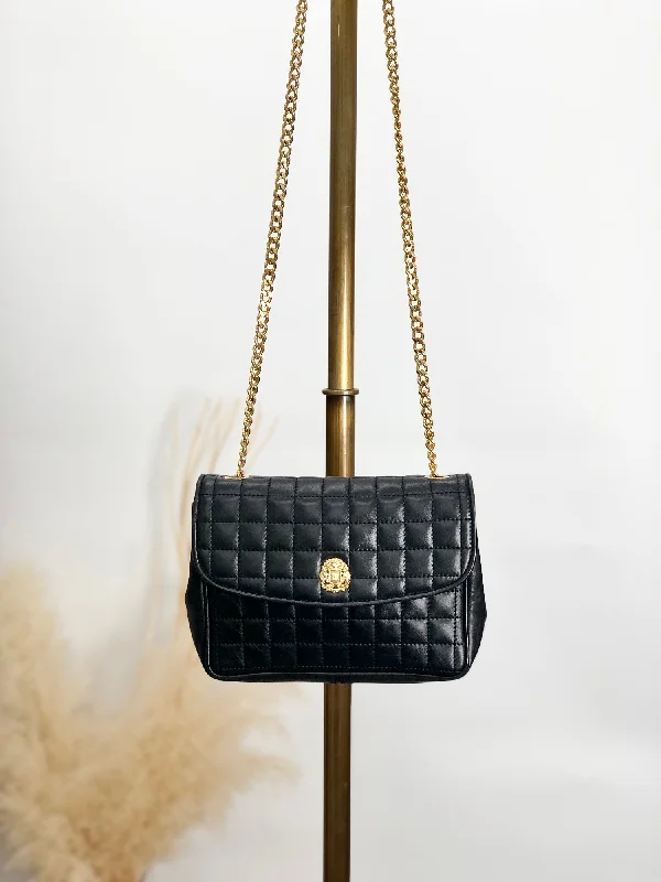 Big Discounts CELINE Emblem Chain Shoulder bag Black Vintage 3nk43u Designer-Inspired Bags At Reduced Prices