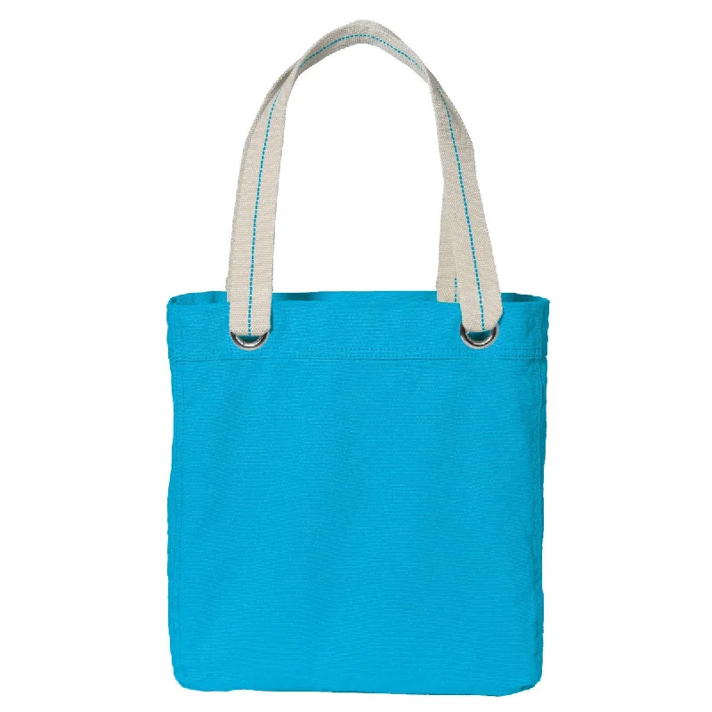Discover Now Port Authority Turquoise/ Shock Lime Allie Tote Don't Miss Out – Handbag Discounts