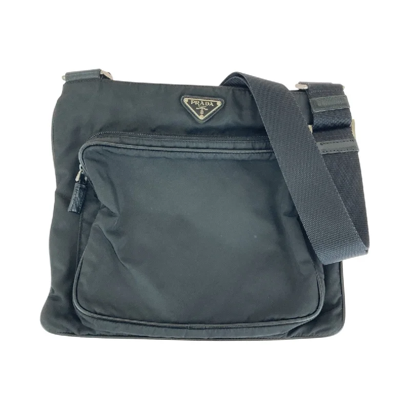 Fashionista Favorites Prada Nylon Tessuto Logo Plate Messenger Bag Trendy Handbags, Limited-Time Sale