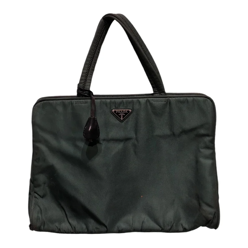 PRADA/Hand Bag/M/GRN/PRADA HANDBAG BLACK INTERIOR Must-Have Bags At Irresistible Discounts