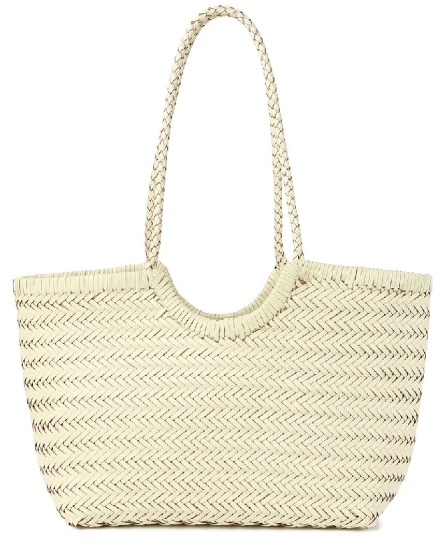 Tiffany & Fred Paris Woven Leather Tote Timeless Bags, Flash Sale