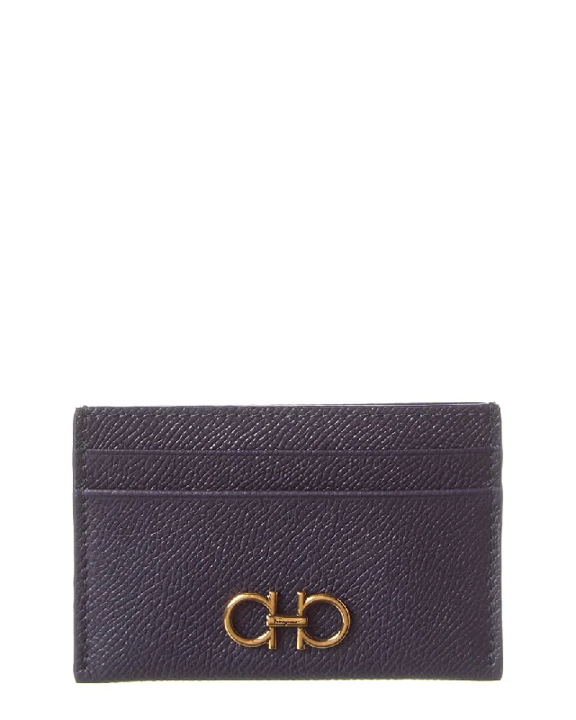 Ferragamo Gancini Leather Card Holder Stylish Bags, Unbeatable Prices