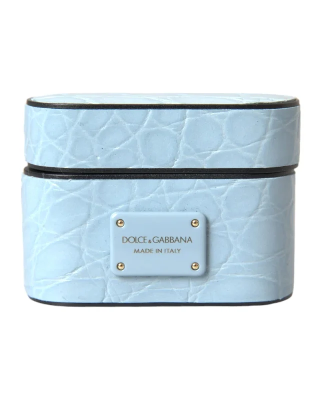 Dolce & Gabbana Crocodile Embossed Leather AirPods Case - Blue Must-Have Bags At Irresistible Discounts Dolce & Gabbana Crocodile Embossed Leather AirPods Case - Blue Must-Have Bags At Irresistible Discounts