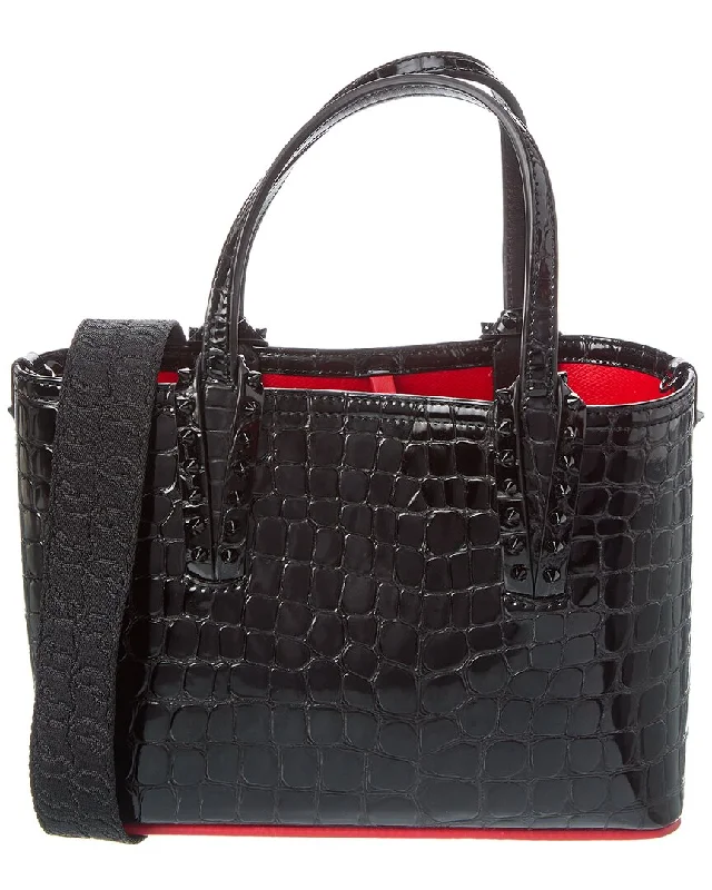 Christian Louboutin Cabata Mini Alligator-Embossed Leather Tote Trendy Purses At Exclusive Promotional Rates Christian Louboutin Cabata Mini Alligator-Embossed Leather Tote Trendy Purses At Exclusive Promotional Rates