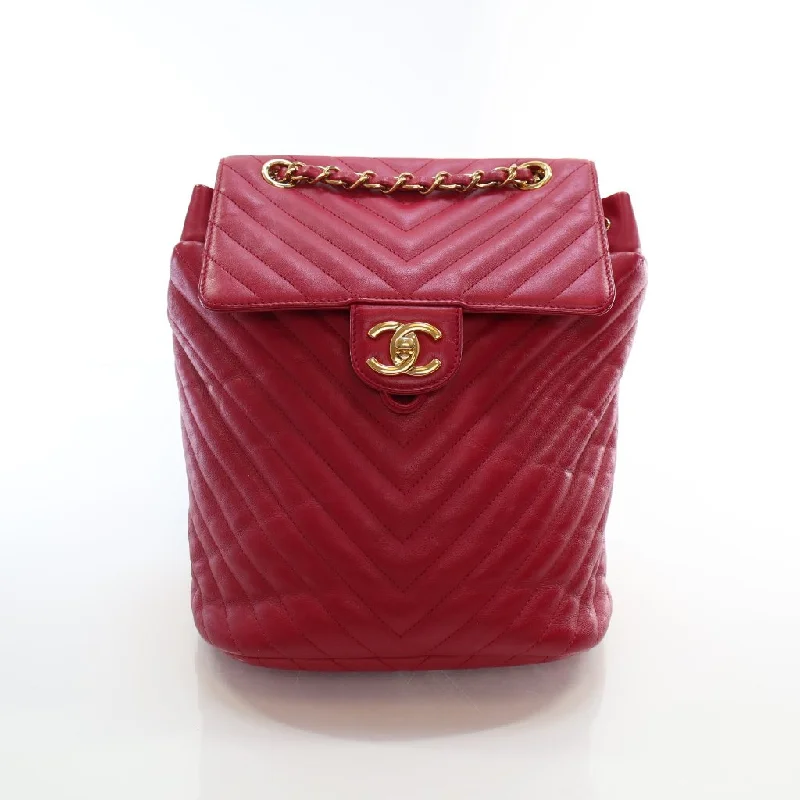Chanel Chevron Urban Spirit Backpack Burgundy Small Trendy Handbags, Limited-Time Sale