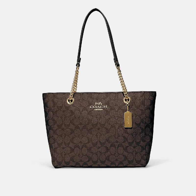Coach Outlet Cammie Chain Tote In Signature Canvas Stylish Totes, Exclusive Savings Coach Outlet Cammie Chain Tote In Signature Canvas Stylish Totes, Exclusive Savings
